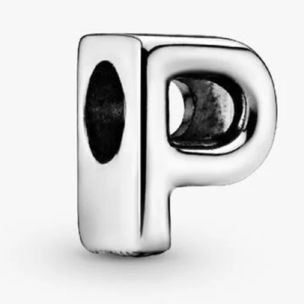 PANDORA STERLING SILVER LETTER “P” ALPHABET CHARM